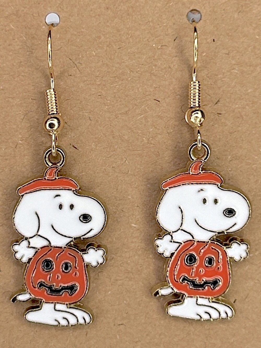 Snoopy Halloween Pumpkin Dangle Earrings Fashion Jewelry Fall Peanuts